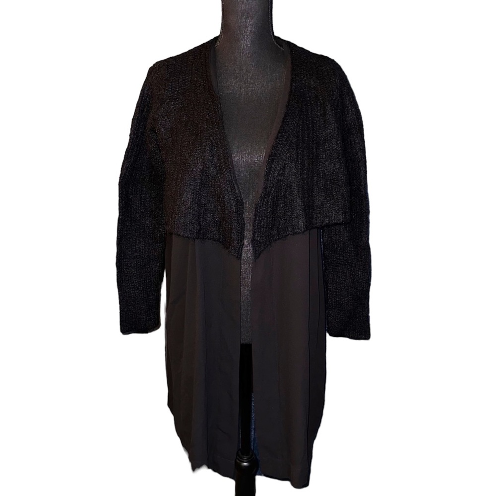 COS mixed media wool blend sweater cardigan small